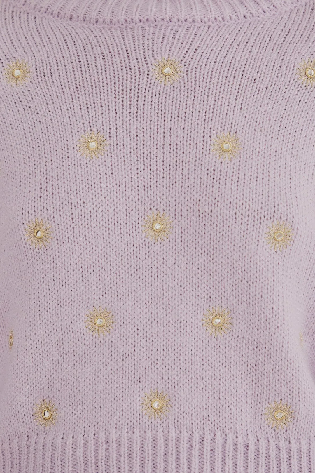 Mirror Embroidered Knit Sweater