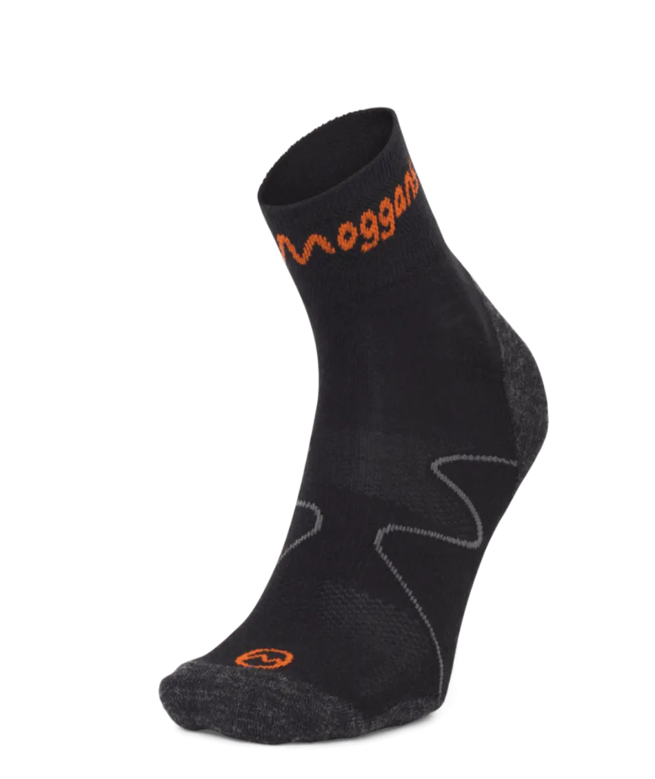 Moggans Ultralight Merino Ankle Sock in Black