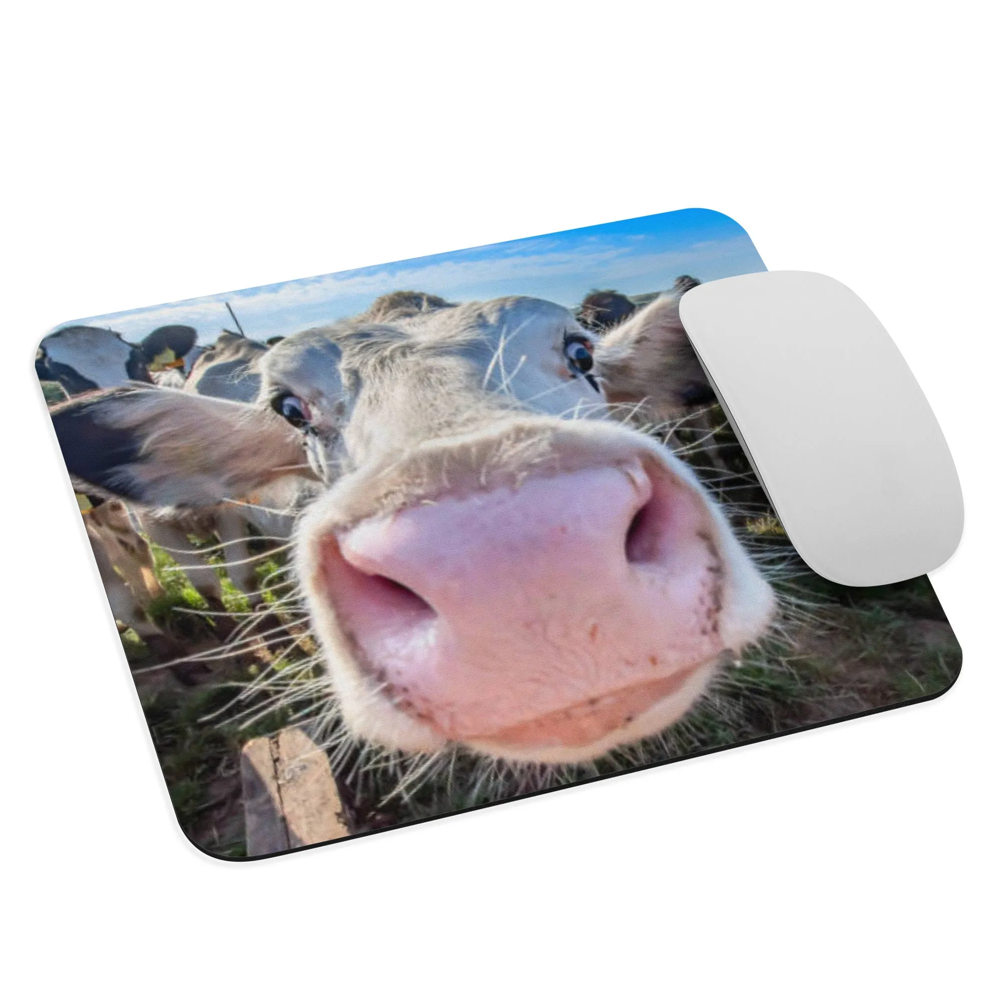 Padded Non-Slip Mousepad - Cow Boop