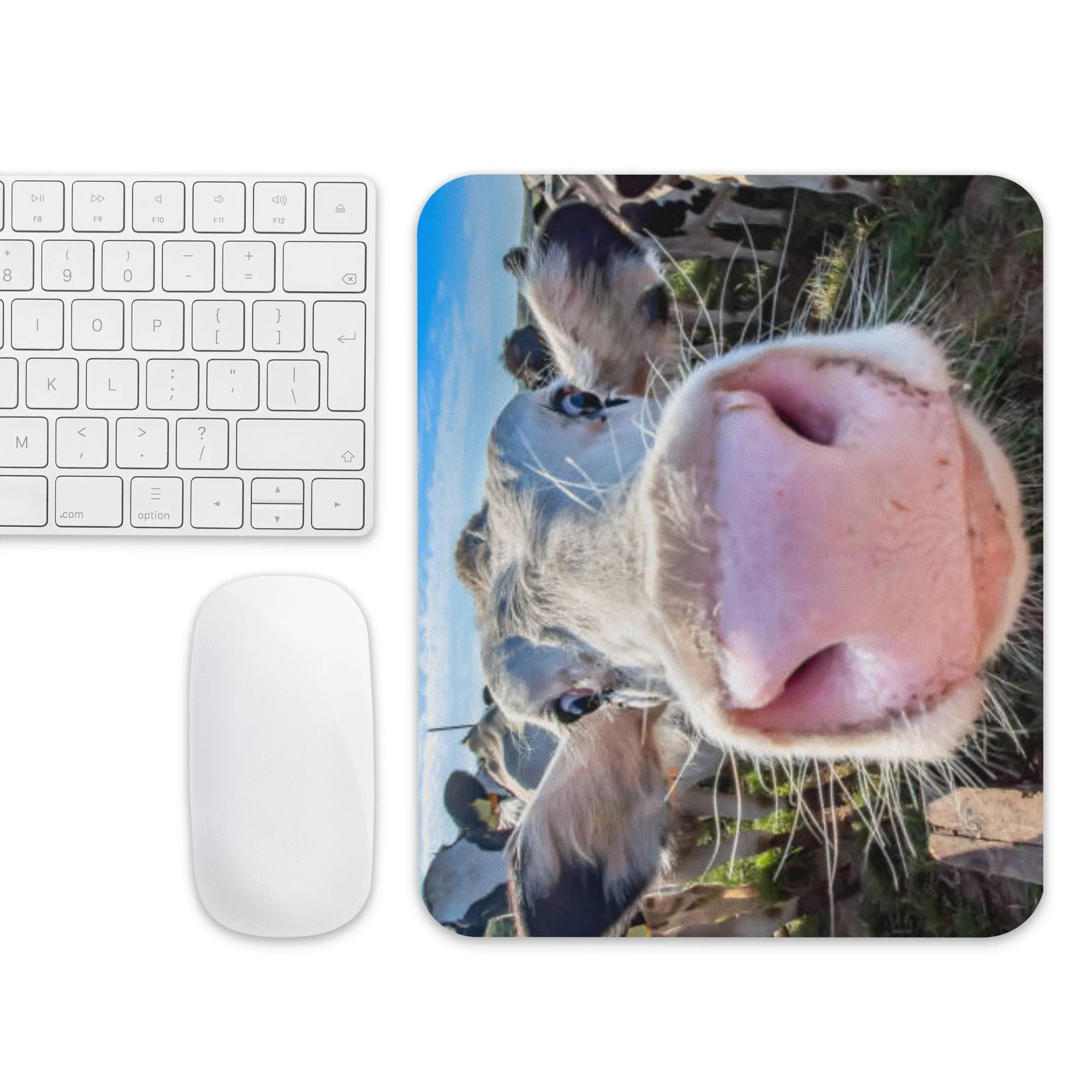 Padded Non-Slip Mousepad - Cow Boop