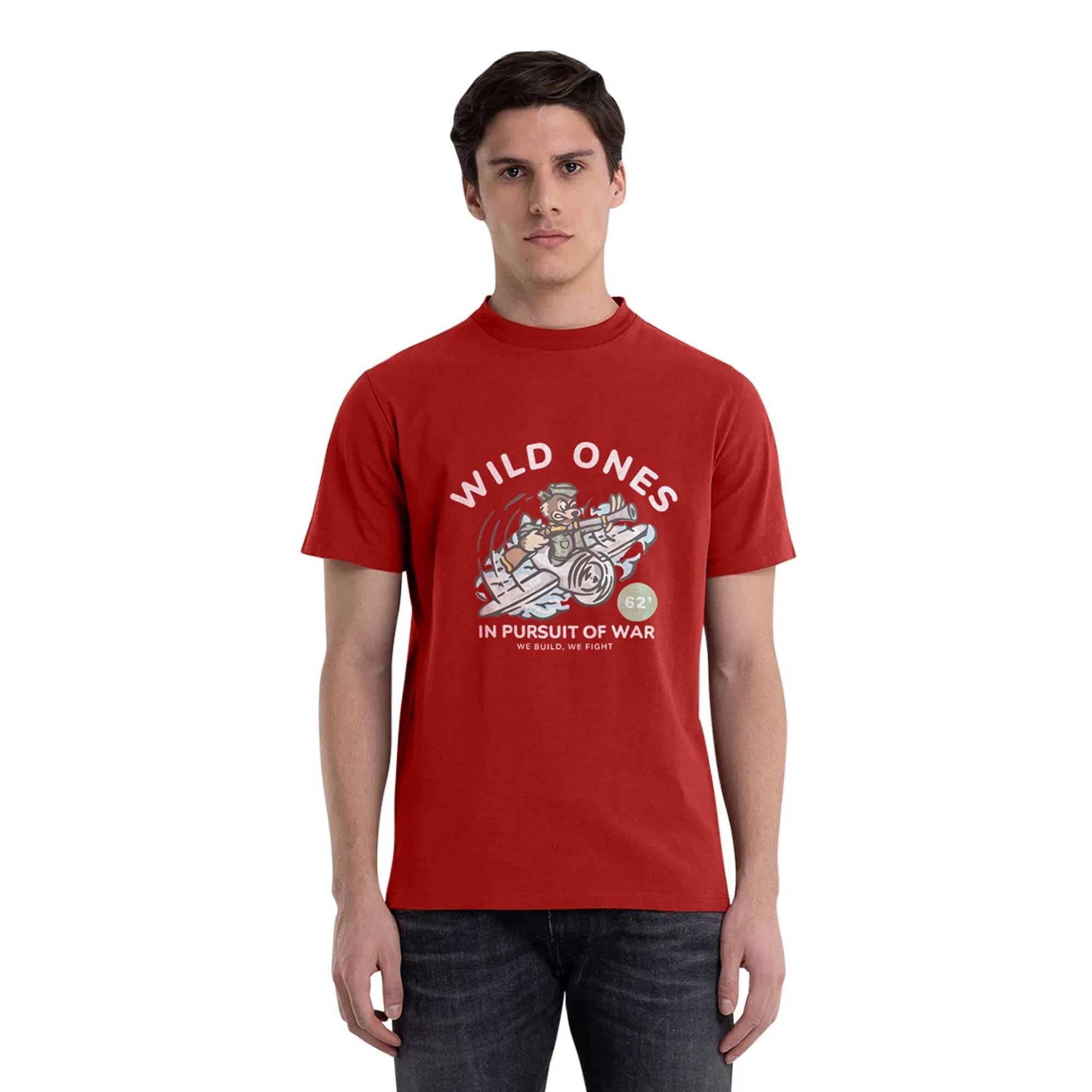 Polo Republica Men's Wild Ones Printed Crew Neck Tee Shirt