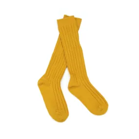 Ribbed Knee High Socks (Mustard)