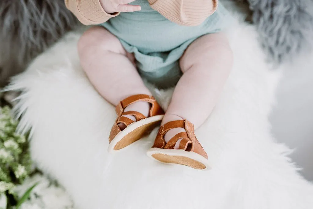 Riley Leather Sandals - Tan