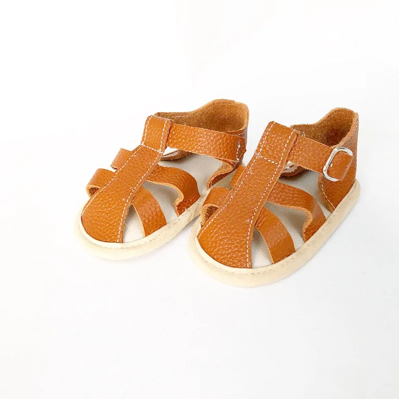 Riley Leather Sandals - Tan