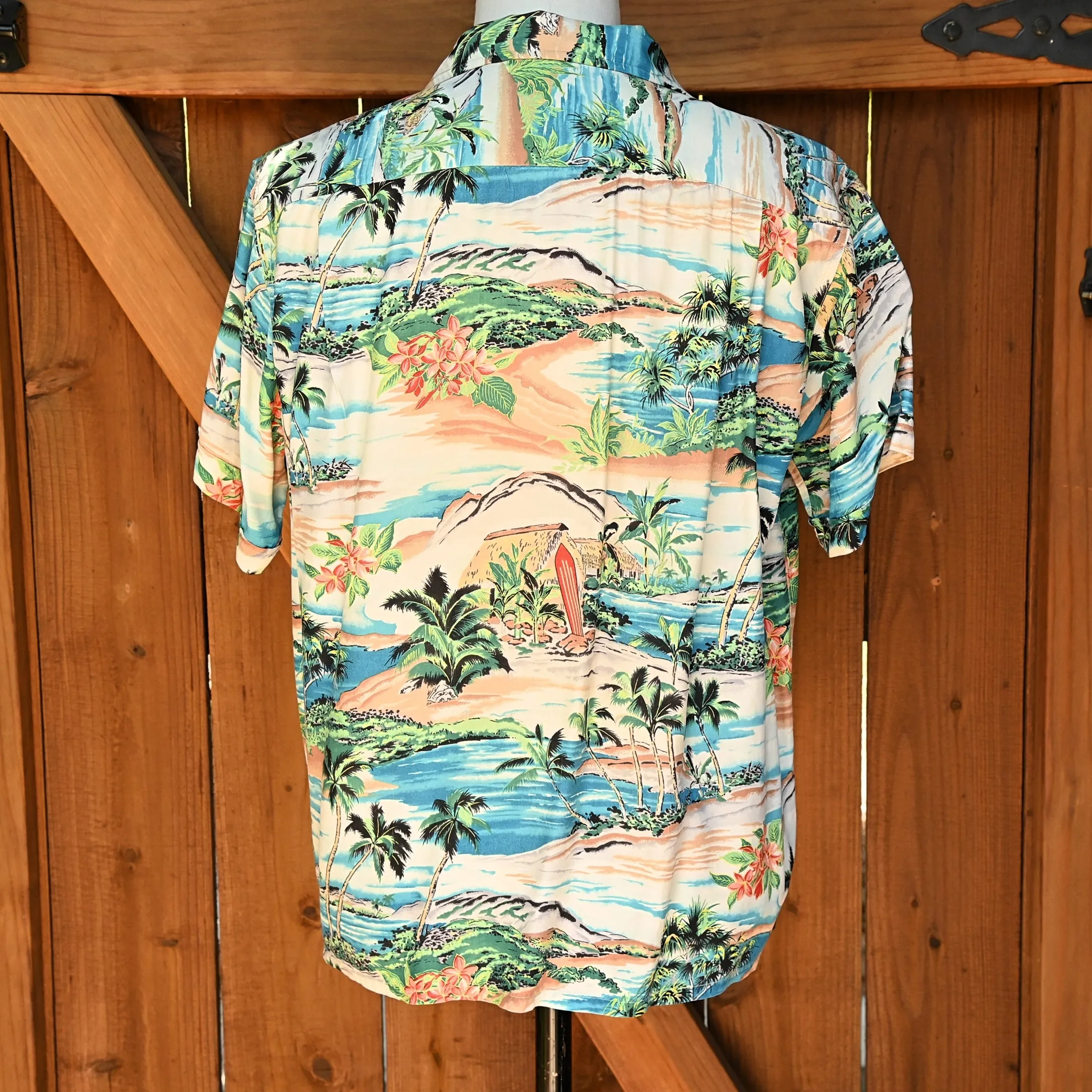 SOLD Vintage 50s Penny's Rayon Hawaiian Shirt Made in Japan  L