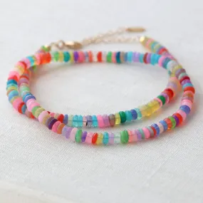 Summer Multi-Colored Opal Beaded Necklace