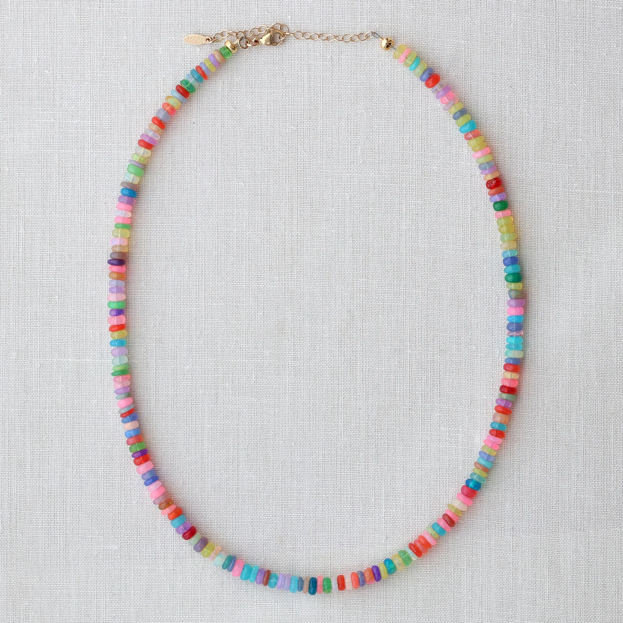 Summer Multi-Colored Opal Beaded Necklace