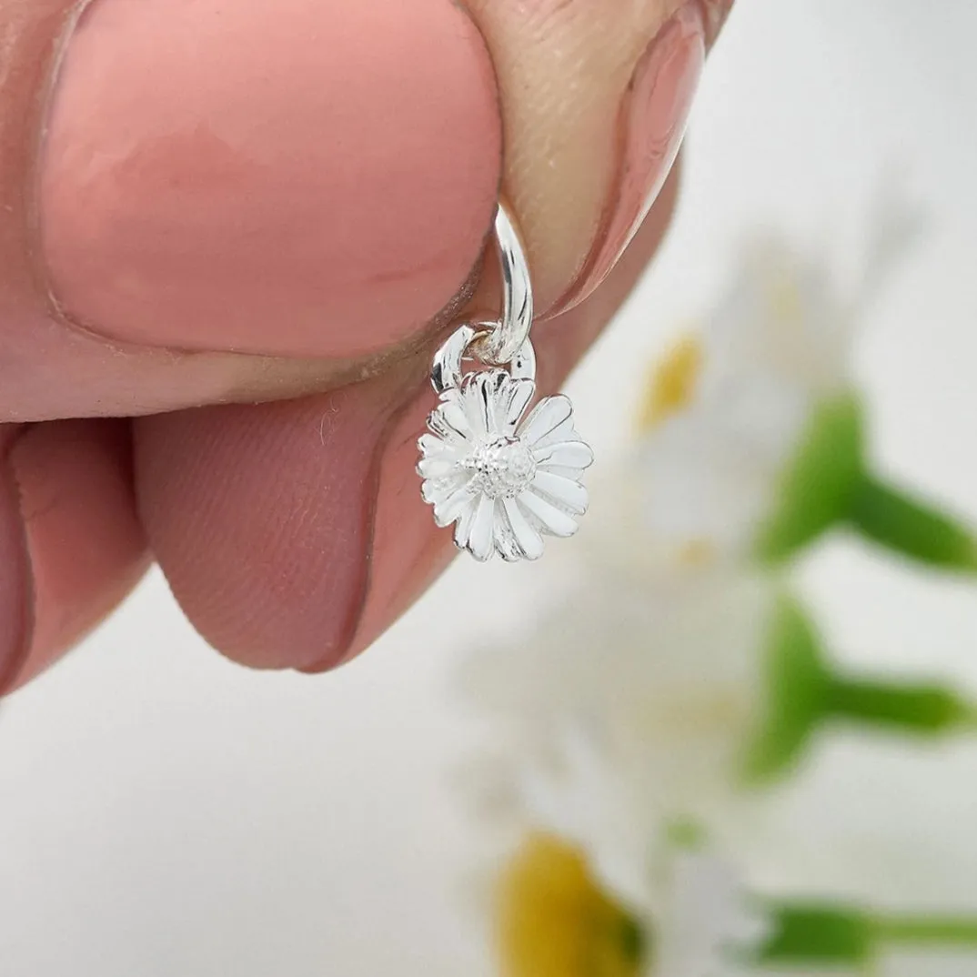 Tiny Daisy Silver Charm