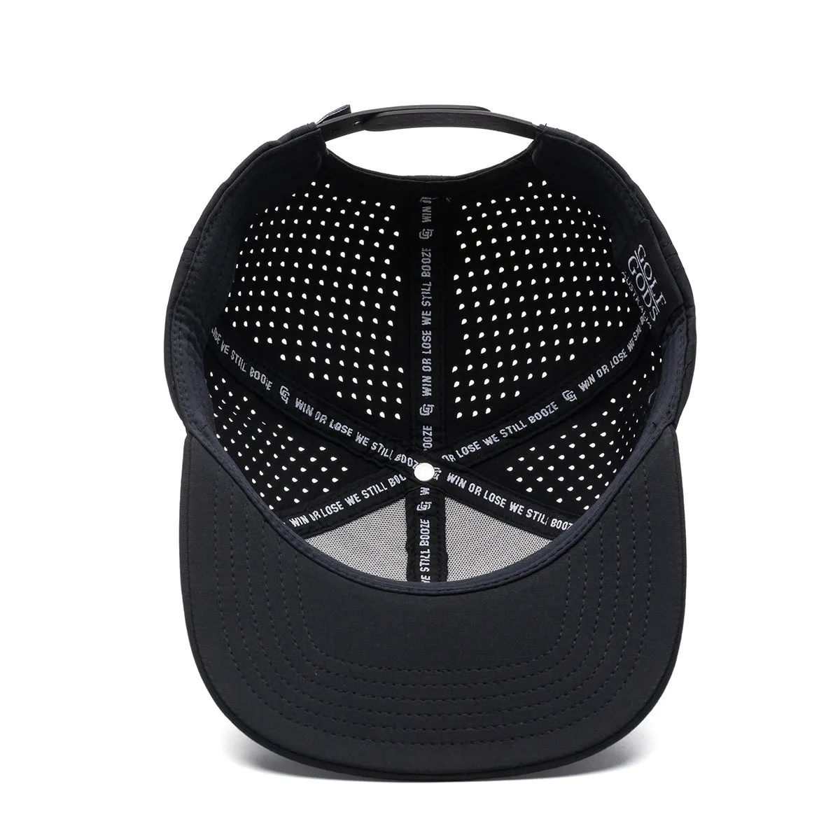 TOUR PRO Shitty Golfer Golf Hat in Black with Flat Brim