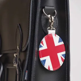 Union Jack oval bag charm