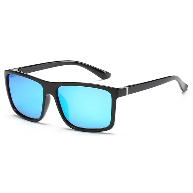 West Louis™ Classic Square Polarized Plastic Men Sunglasses