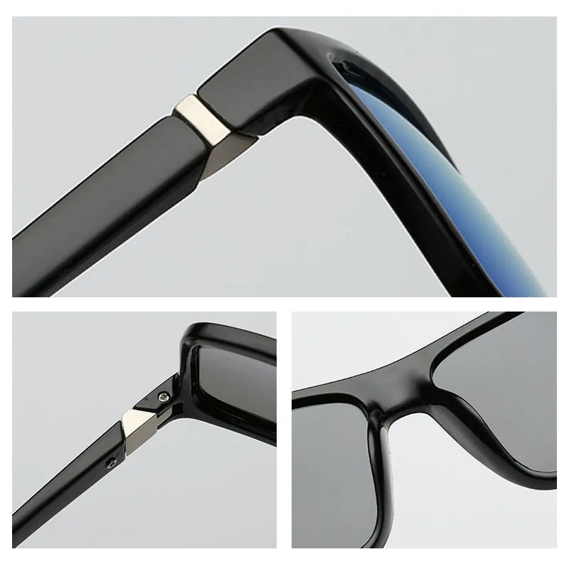 West Louis™ Classic Square Polarized Plastic Men Sunglasses