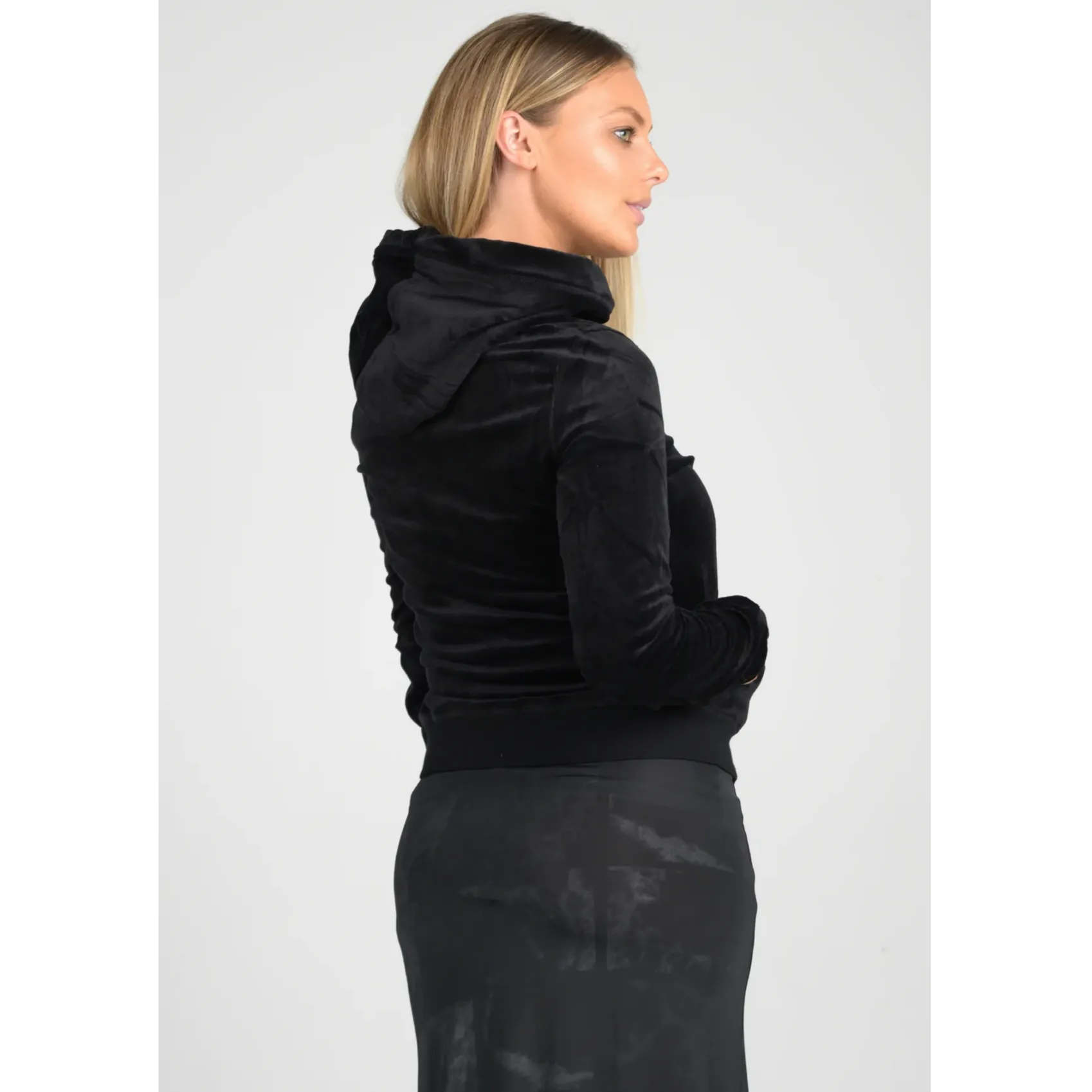 Women's Velour Zip-Up Hoodie